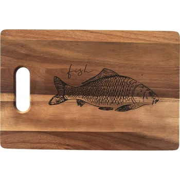 Kuchyňské náčiní ORION Dřevěné krájecí prkénko RYBA 36x24cm