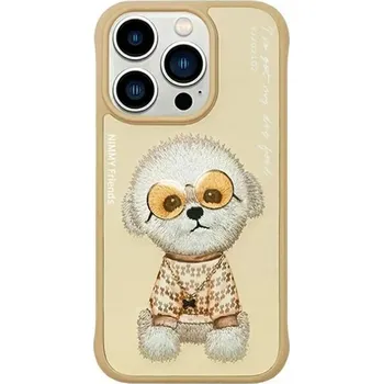 Pouzdro na mobilní telefon NIMMY pouzdro GLASSES COOL DOG pro IPHONE 15 Pro Max khaki