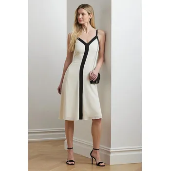 Dámské šaty Šaty Lauren Ralph Lauren béžová barva, mini, 250963709 01A, vel. 38