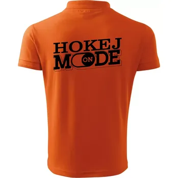 Pánská košile Hokej mode - Polokošile pánská Pique Polo 203 - 2XL ( Oranžová )