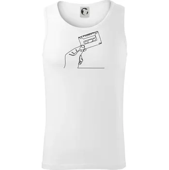 MC kazeta jedním tahem - Tílko pánské Core - M ( Bílá )