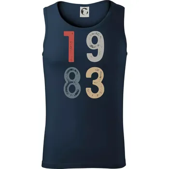 Vintage číslice 1983 - Tílko pánské Core - 2XL ( Námořní modrá (velmi tmavá - téměř černá) )