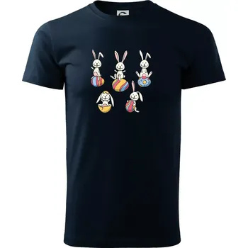 Velikonoční zajíci - Triko extra velké (5-8XL) - 7XL ( Námořní modrá (velmi tmavá - téměř černá) )