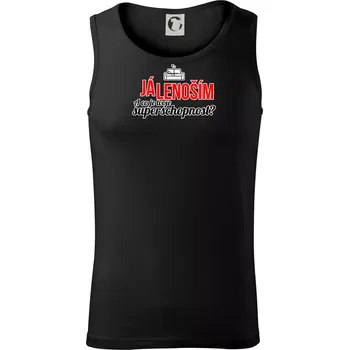 Pánské termoprádlo Já lenoším - tvoje superschopnost? rovný nápis - Tílko pánské Core - XL ( Černá )