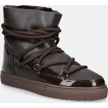 Dámská zimní obuv Kožené sněhule Inuikii Gloss hnědá barva, 1001.003.0131.150 75202.007.Brown 89X, EUR 41