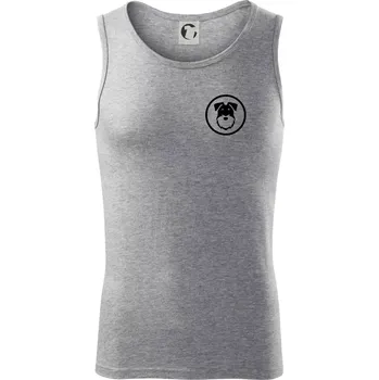 Pánské termoprádlo Knírač v kolečku na prsu - Tílko pánské Core - S ( Tmavě šedý melír )