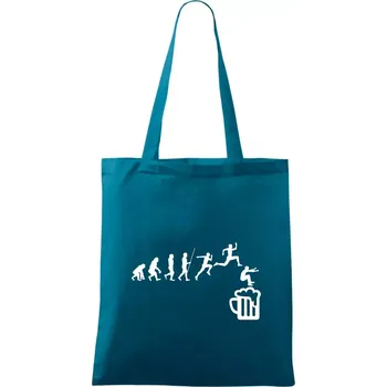 Evoluce pivo skok - Taška bavlněná - 42 x 38 cm ( Petrolejová )