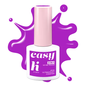 Lak na nehty Hi Hybrid Easy 3in1 hybridní lak na nehty 610 Ultraviolet Coaster, 5 ml