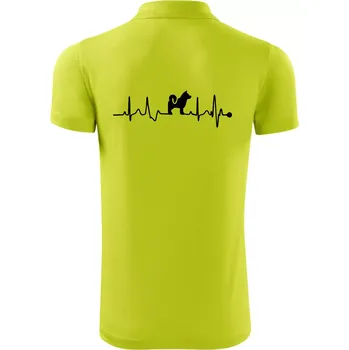 Pánská košile Shiba-Inu EKG - Polokošile Victory sportovní (dresovina) - 3XL ( Limetková )