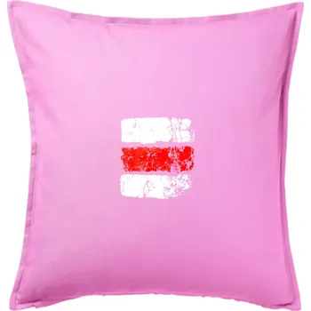 Polštář Turistická značka - červená - Polštář 50x50 - 50x50 - Včetně výplně ( Růžová )