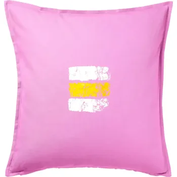 Polštář Turistická značka - žlutá - Polštář 50x50 - 50x50 - Pouze potah ( Růžová )