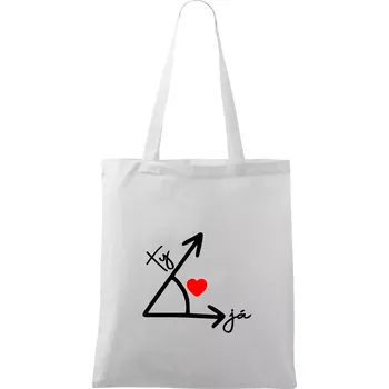 Matematika láska - Taška bavlněná - 42 x 38 cm ( Bílá )