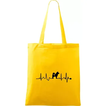 Shiba-Inu EKG - Taška bavlněná - 42 x 38 cm ( Žlutá )