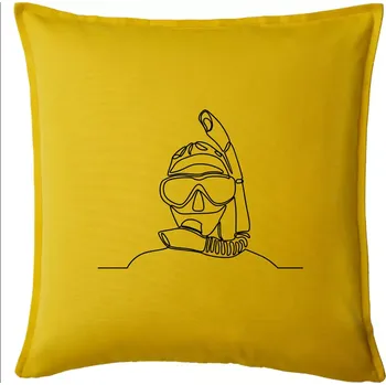 Polštář Potápěč jedním tahem - Polštář 50x50 - 50x50 - Pouze potah ( Žlutá )