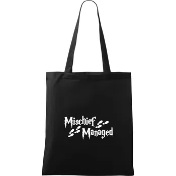 Nákupní taška Harry - Mischief Managed - Taška bavlněná - 42 x 38 cm ( Černá )