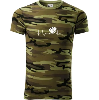 Pánské tričko EKG Monstera - Army CAMOUFLAGE - M ( Zelený maskáč )