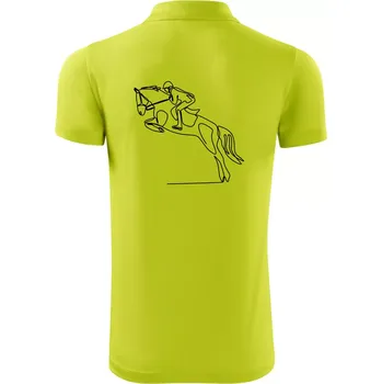 Pánská košile Jízda na koni jedním tahem - Polokošile Victory sportovní (dresovina) - 2XL ( Limetková )