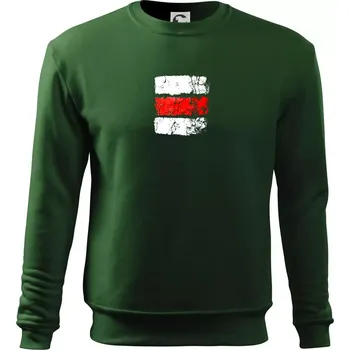 Turistická značka - červená - Mikina Essential dětská - 158 cm/12 let ( Lahvově zelená )