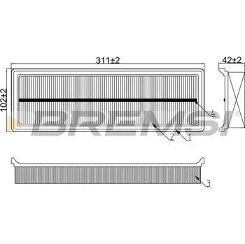 Vzduchový filtr Vzduchový filtr BREMSI FA0615