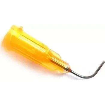 Lepící sada Zahnutá jehla PPU23 90° oranžová (Zahnutá dávkovací jehla z nerezové oceli s úhlem 90°, opatřená polypropylenovým nábojem.)