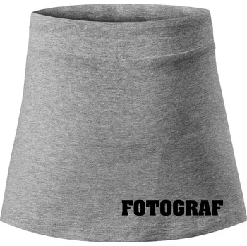 Dámská sukně Novinář nápis - Fotograf - Sportovní sukně - two in one - M ( Tmavě šedý melír )