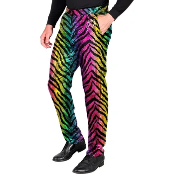 Karnevalový kostým Pánské disco kalhoty, tygří vzor - M