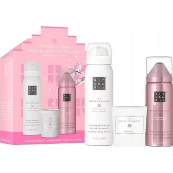 Kosmetická sada Rituals The Ritual of Sakura 2025 tělová pěna 50 ml + tělové mléko 50 ml + vonná svíčka 25 g