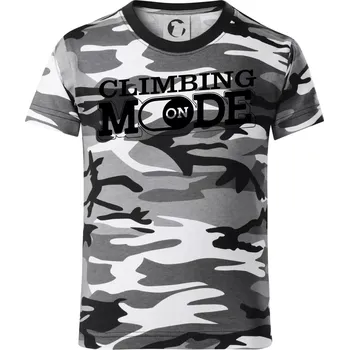 Chlapecké tričko Climbing mode - Dětské maskáčové triko - 122 cm/6 let ( Šedý maskáč )