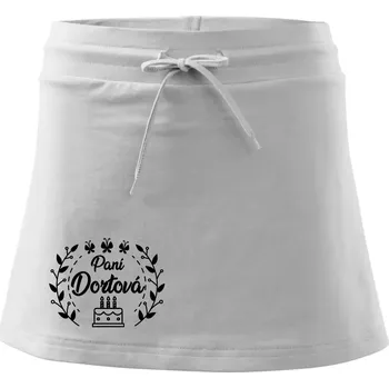 Dámské oblečení Paní Dortová Věneček - Sportovní sukně - two in one - L ( Bílá )