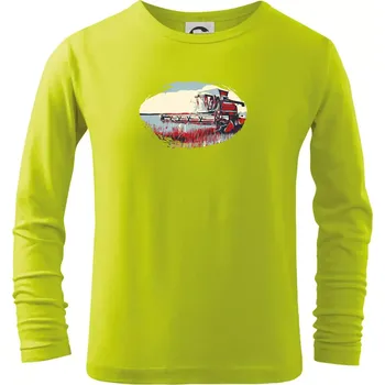Dětská móda Kombajn vintage - Triko dětské Long Sleeve - 122 cm/6 let ( Limetková )