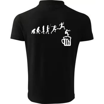 Pánská košile Evoluce pivo skok - Polokošile pánská Pique Polo 203 - XL ( Černá )