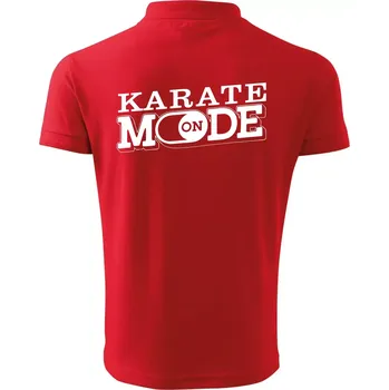 Pánská košile Karate mode - Polokošile pánská Pique Polo 203 - 4XL ( Červená )