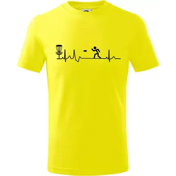 EKG disc golf - Tričko dětské bavlněné - 98 cm / 2 roky ( Citrónová )