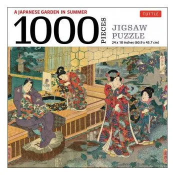 Puzzle Japanese Garden in Summertime - 1000 Piece Jigsaw Puzzle (Utagawa Kuniteru)(Puzzle)
