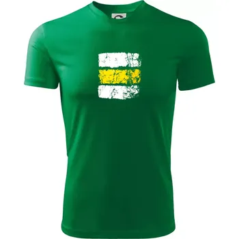 Chlapecké tričko Turistická značka - žlutá - Dětské triko sportovní (dresovina) - 146 cm/10 let ( Středně zelená )