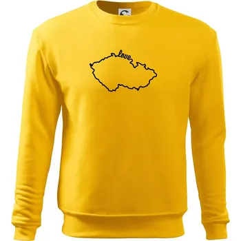 Pánská mikina Czech love mapa - Mikina Essential pánská - S ( Žlutá )