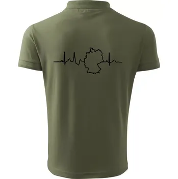 Pánská košile EKG Německo - Polokošile pánská Pique Polo 203 - M ( Khaki )
