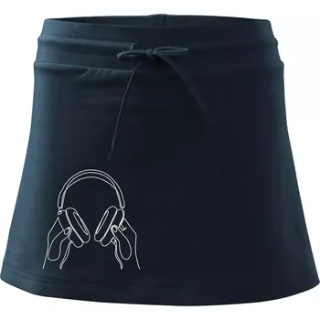 Dámská sukně Sluchátka jedním tahem - Sportovní sukně - two in one - M ( Námořní modrá (velmi tmavá - téměř černá) )