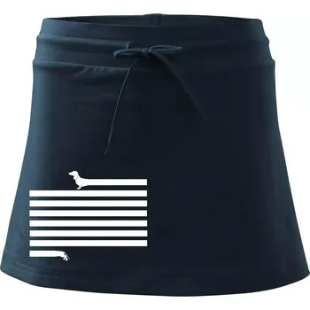 Dámská sukně Jezevčík dlouhý - Sportovní sukně - two in one - S ( Námořní modrá (velmi tmavá - téměř černá) )