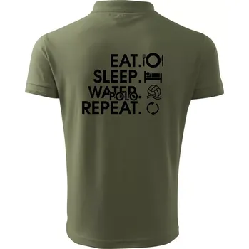 Pánská košile Eat sleep water polo repeat - Polokošile pánská Pique Polo 203 - S ( Khaki )