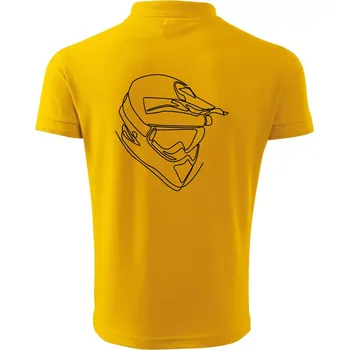 Pánská košile Helma, přilba jednim tahem - Polokošile pánská Pique Polo 203 - 4XL ( Žlutá )
