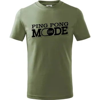 Chlapecké tričko Ping pong mode - Tričko dětské bavlněné - 158 cm/12 let ( Khaki )