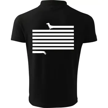 Pánská košile Jezevčík dlouhý - Polokošile pánská Pique Polo 203 - L ( Černá )