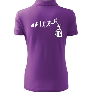 Evoluce pivo skok - Polokošile dámská Pique Polo - XL ( Fialová )