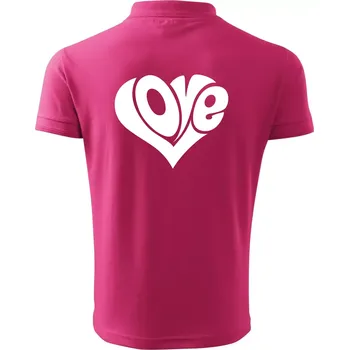 Love nápis jednoduchý - Polokošile pánská Pique Polo 203 - 4XL ( Purpurová )