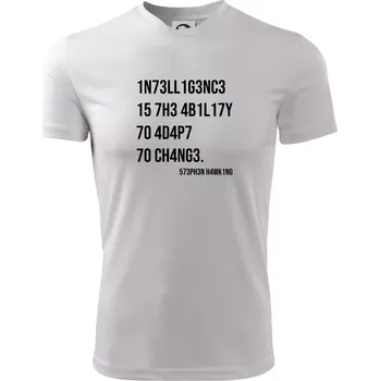 Pánská móda Test inteligence - Stephen Hawking - Pánské triko Fantasy sportovní (dresovina) - 3XL ( Bílá )