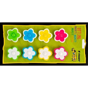 Dekorativní magnet Fandy Magnety Outline 8 ks 04 kytka