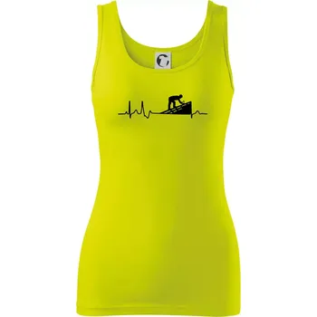 Dámské tričko EKG pokrývač - Dámské tílko - XL ( Limetková )