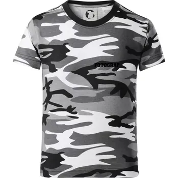 Chlapecké tričko Novinář nápis - Fotograf - Dětské maskáčové triko - 122 cm/6 let ( Šedý maskáč )