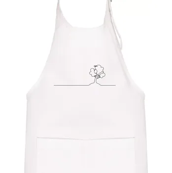 Kuchyňská zástěra Strom s ptáčkem linka - Dětská zástěra na vaření - Univerzální velikost ( Bílá )